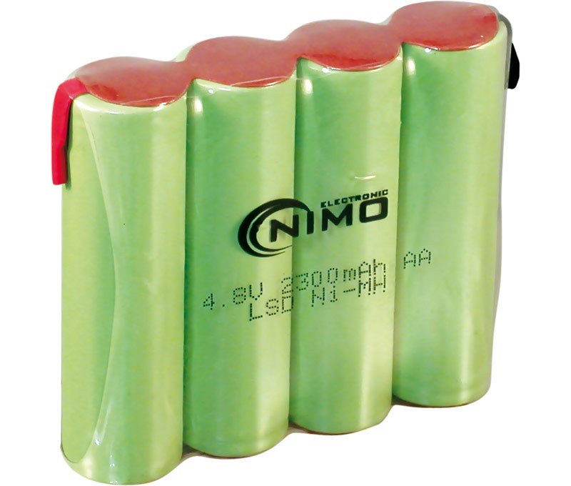 Bateria NI-MH 4,8Vdc 2300mAh AAx4 Con Terminales Soldar