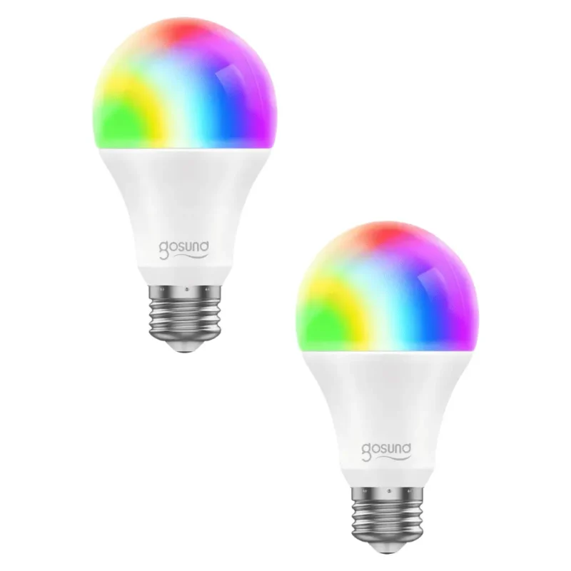 Pack 2 Bombillas LED E27 RGB 8W WiFi GOSUND WB4