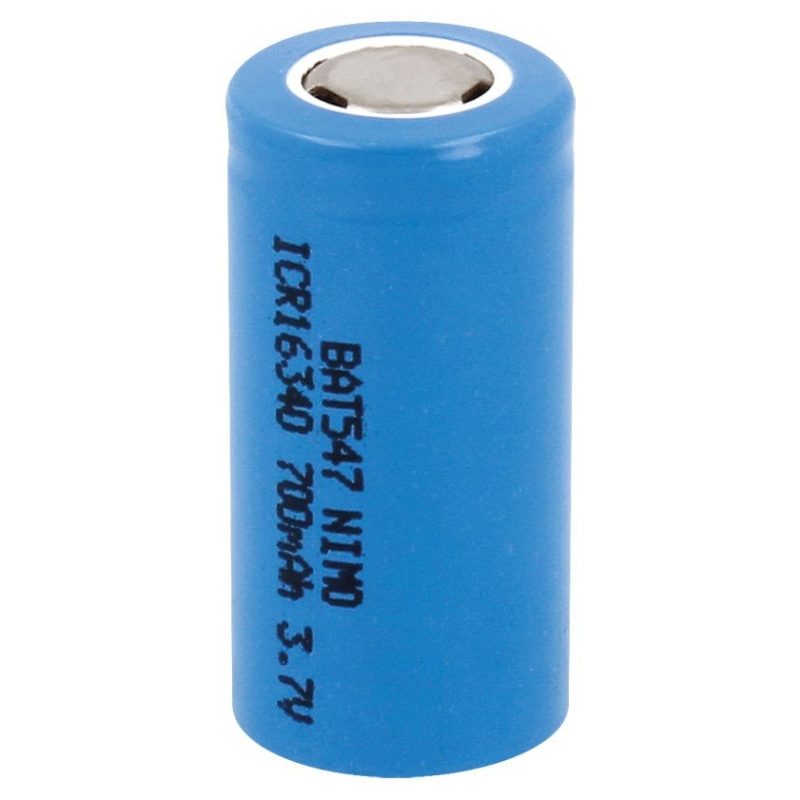 Bateria 3,7V 700mA Litio Recargable LC16340 16x34mm 16340