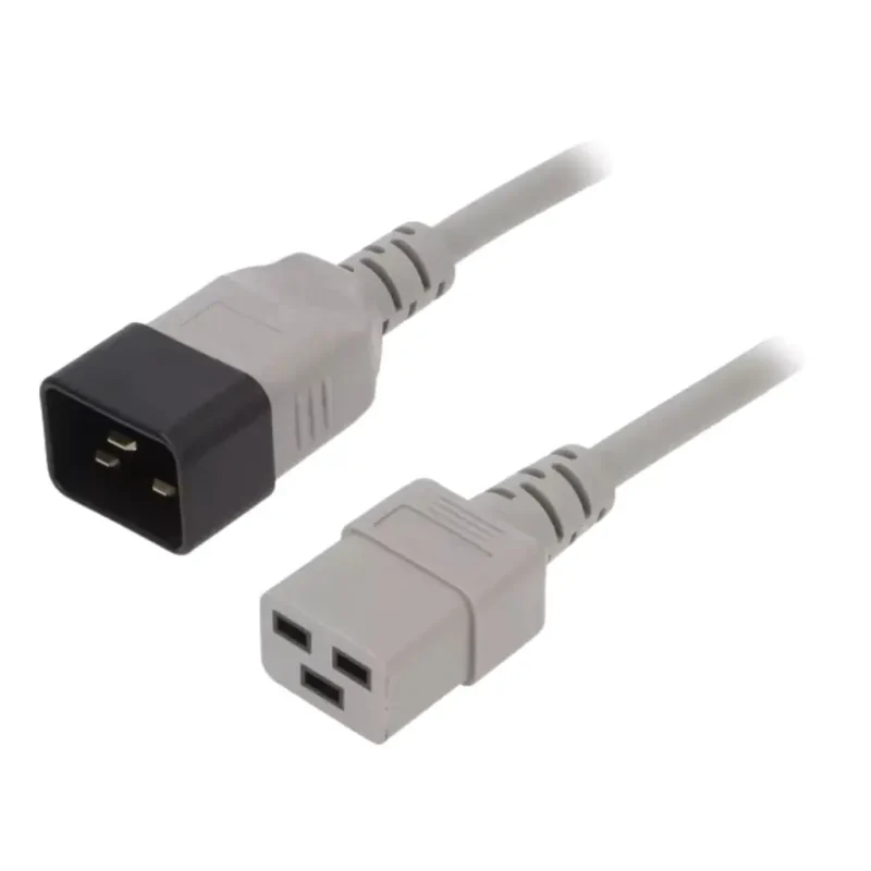 Cable Alimentacion C19 Hembra a C20 Macho GRIS 1,8m