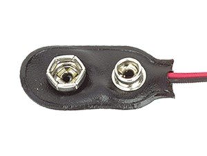 Conexion Clip Pila 9V 6LR61, 6F22, cable 150mm
