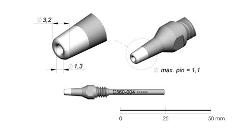 Punta Desoldadora 1,3×3,2mm C560-004 JBC