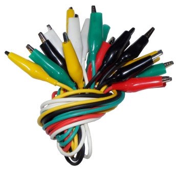Cables Colores con 20 Pinzas Cocodrilo 50cm. (10uds.) C-6091 Cebek