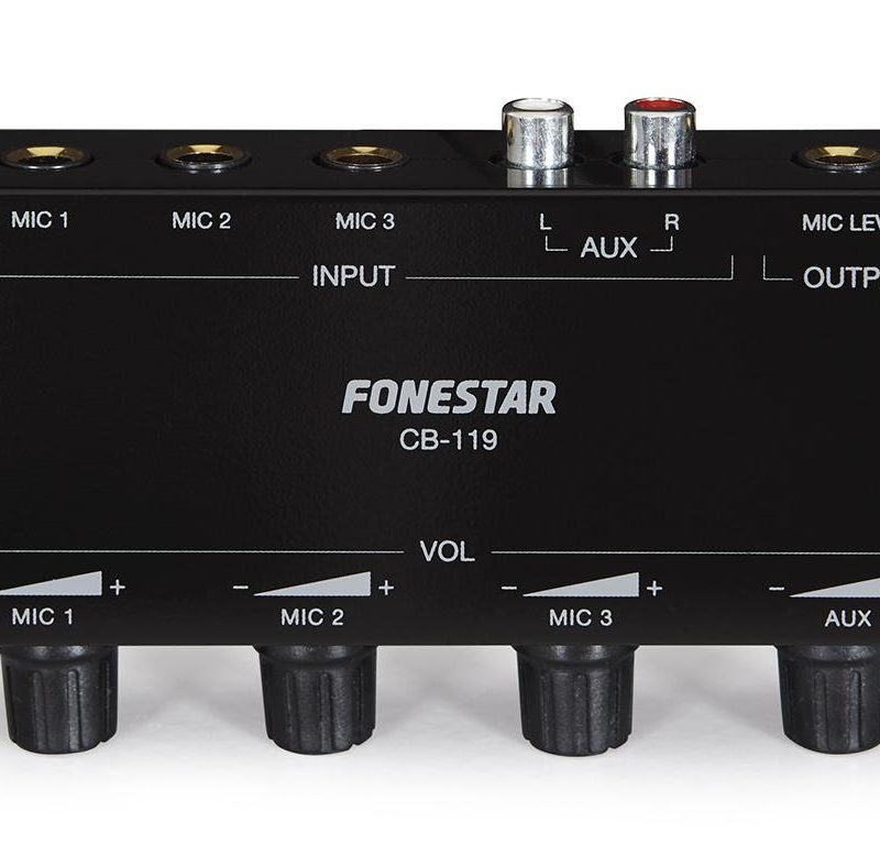 Mezclador Pasivo 3 Microfonos y AUX FONESTAR