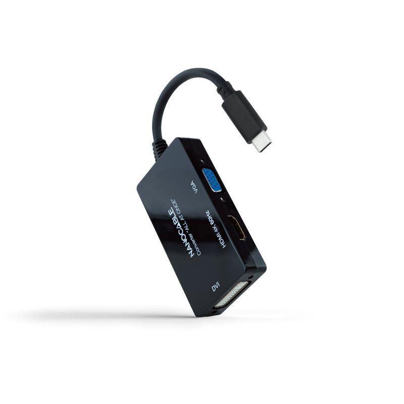 Conversor USB-C a SVGA/DVI/HDMI 4K NANOCABLE