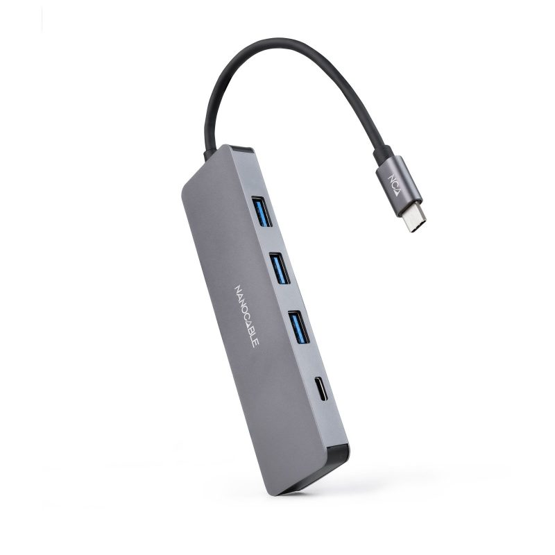 Hub USB-C a 4x USB-C + USB-C PD 100W NANOCABLE 10.16.4505