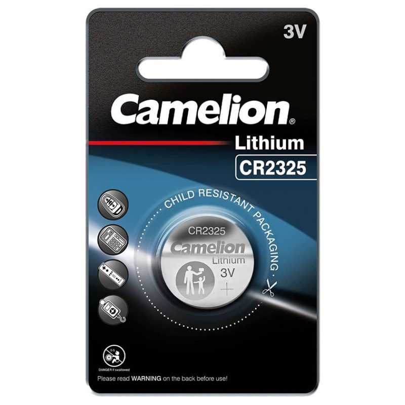 Pila Litio CR2325 CAMELION 3Vdc 180mAh 23×2,5mm