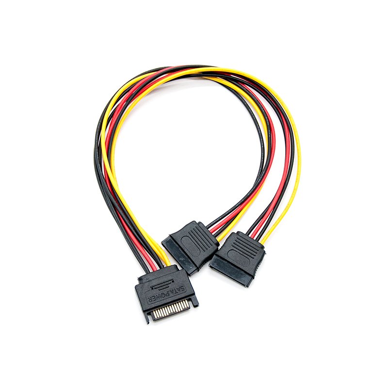 Cable Alimentacion SATA a 2 SATA duplicador
