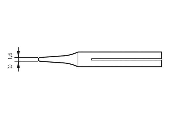 Punta Soldador B10D 1,5mm para 14ST JBC 0150409