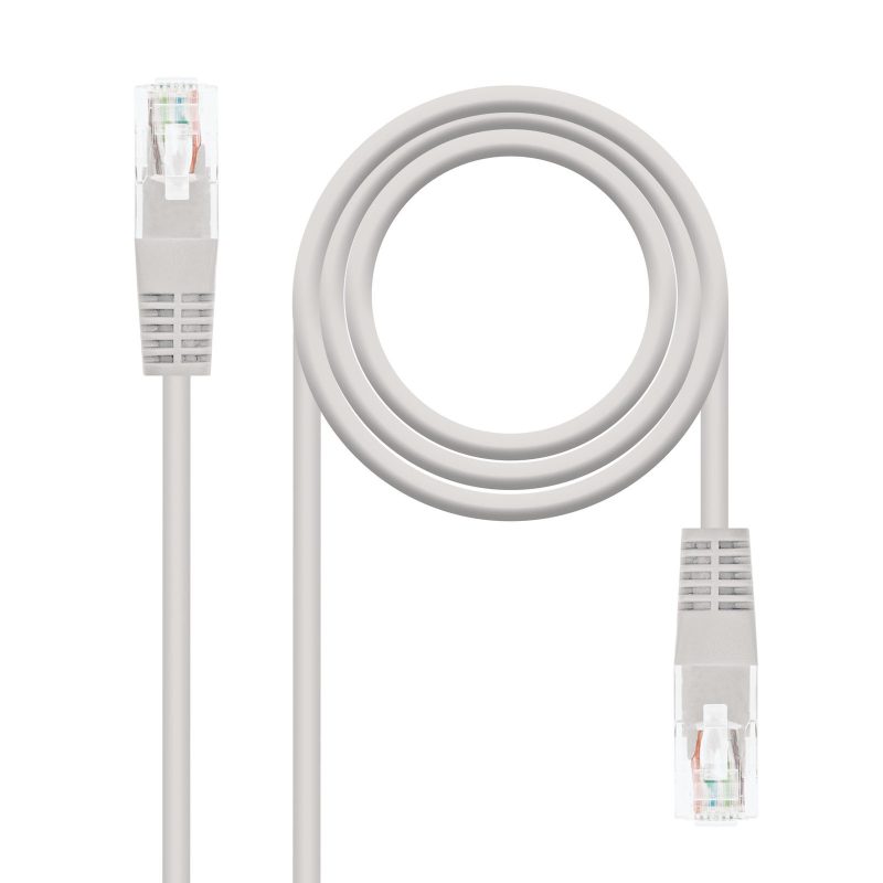 Latiguillo RJ45 Cat5e UTP CCA 0,5m GRIS NANOCABLE