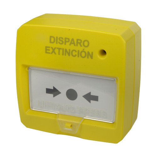 Pulsador Incendio Convencional AMARILLO