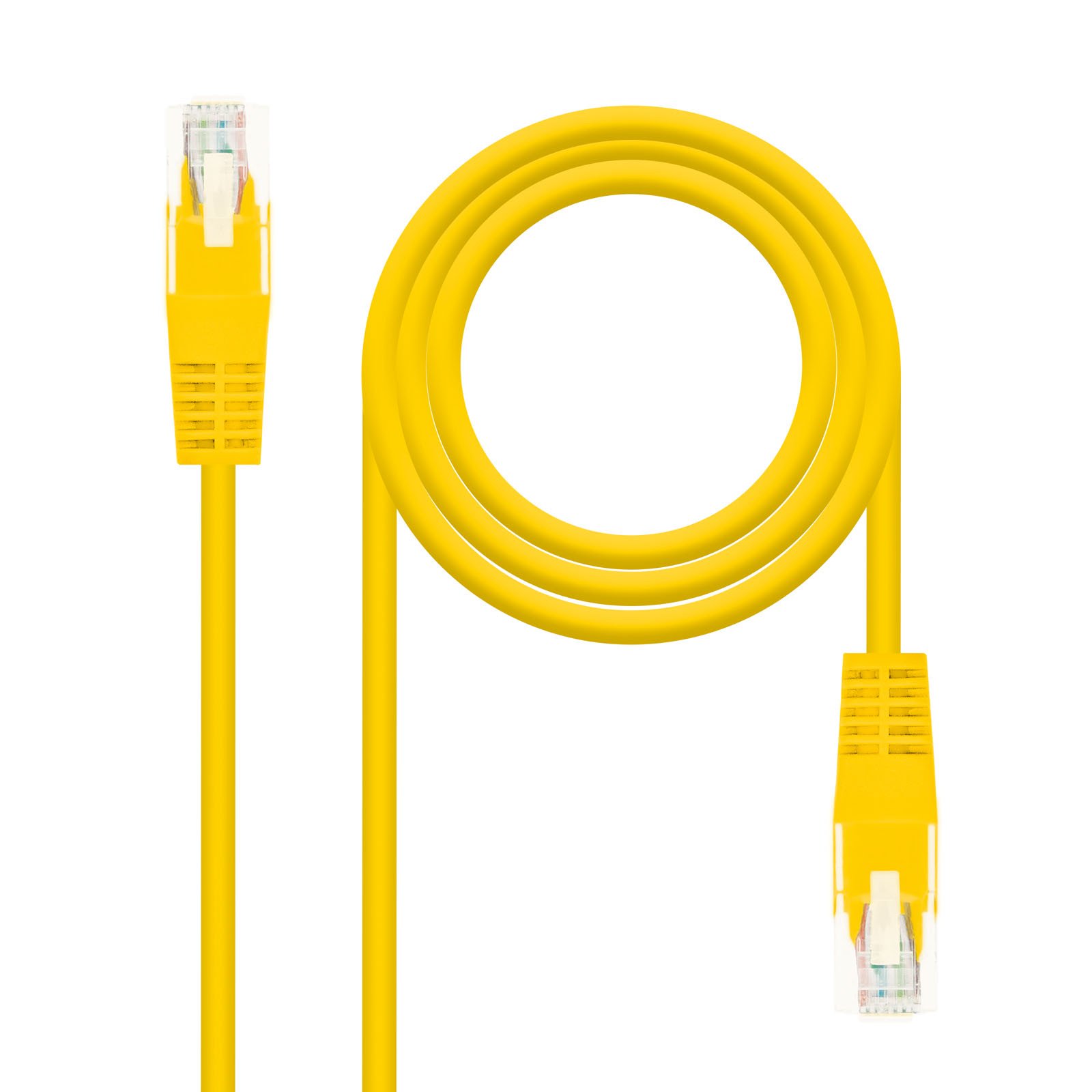 Latiguillo RJ45 Cat5e UTP CCA 2m AMARILLO NANOCABLE