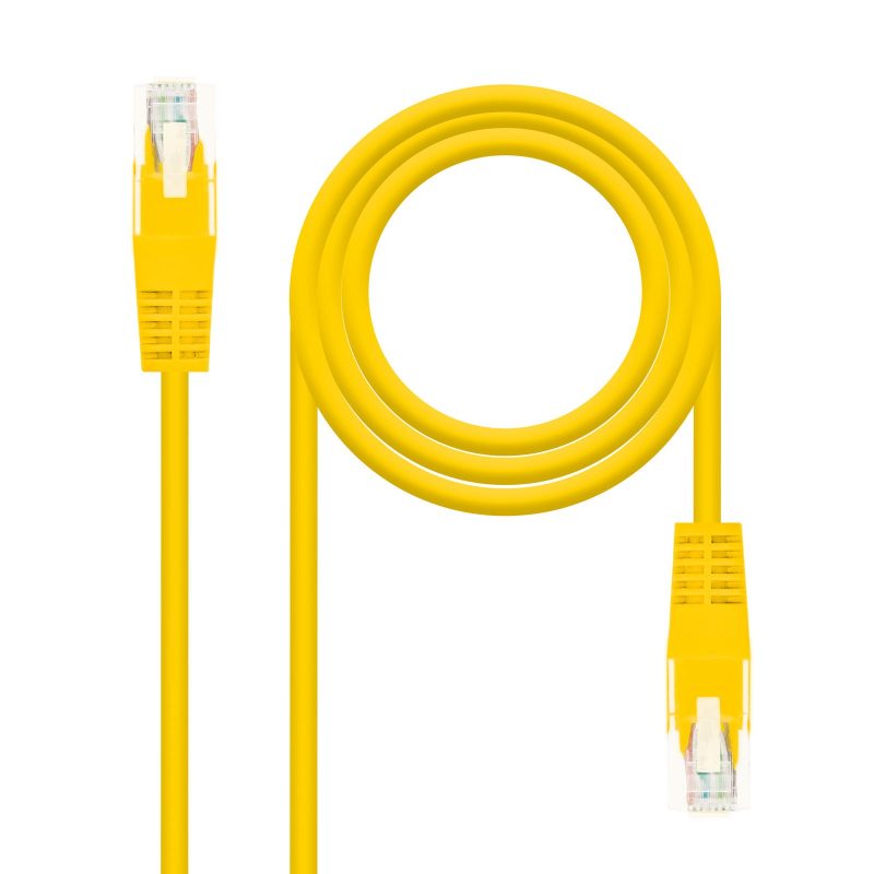 Latiguillo RJ45 Cat5e UTP CCA 2m AMARILLO NANOCABLE