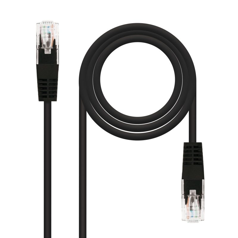 Latiguillo RJ45 Cat5e UTP CCA 3m NEGRO NANOCABLE