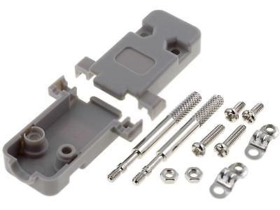 Carcasa Conector Sub-D 9Pin Tornillos Largos GRIS