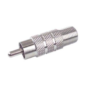 Adaptador F Hembra a RCA Macho Metalico