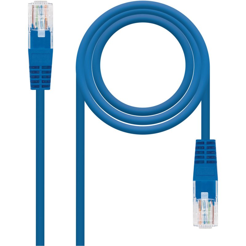 Latiguillo RJ45 Cat6 UTP CU 1m AZUL NANOCABLE
