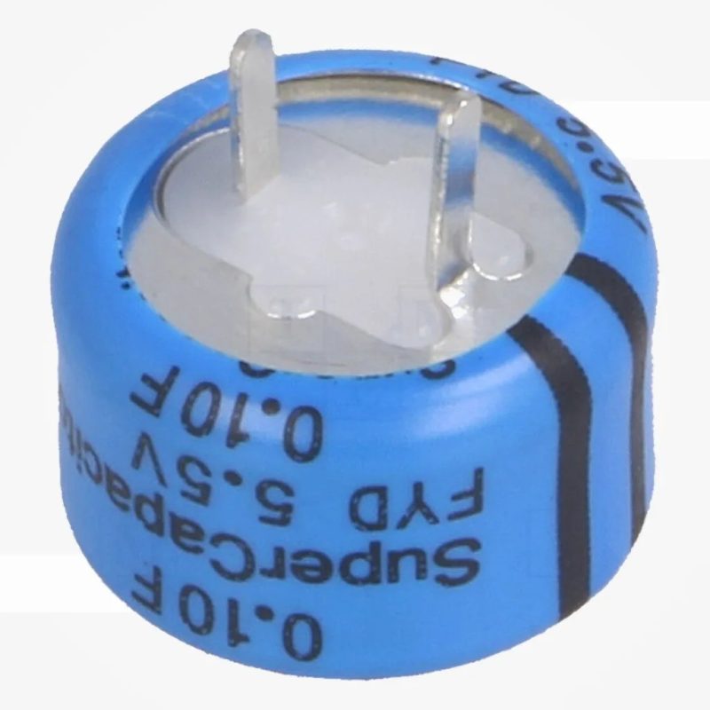 Supercondensador THT 0,1F 5,5VDC -20Ã·80% Ã˜13×8,5mm 100Î© EDLC