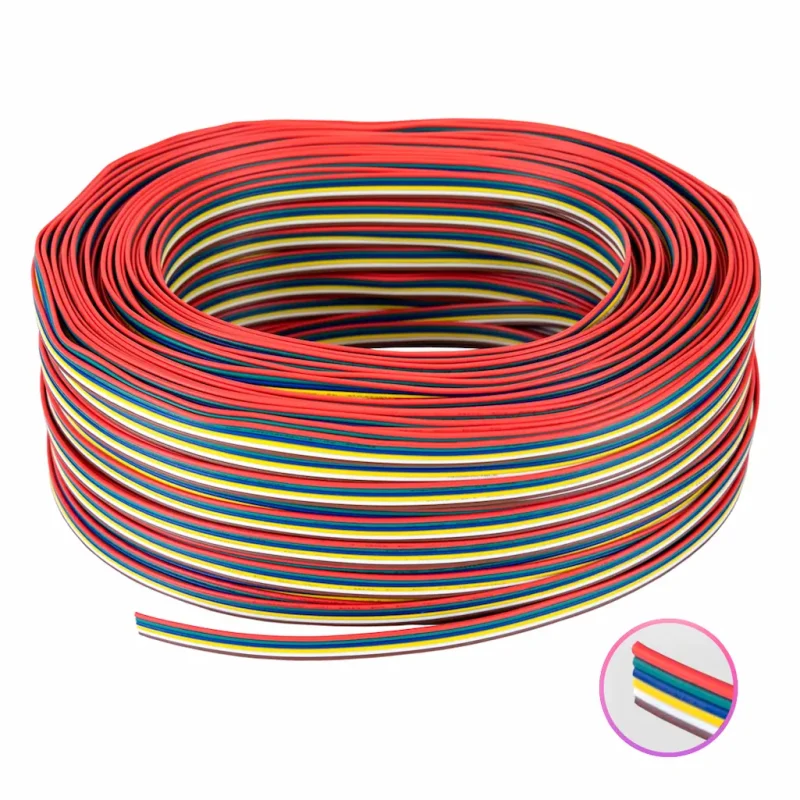 Cable Plano Tira LED RGBW 6Hilos (1m)