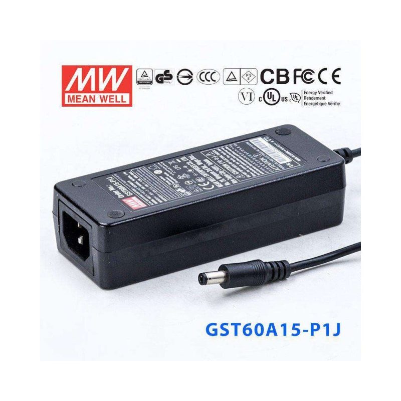 Alimentador Fijo 15Vdc 4Amp 60W conector salida 5,5×2,1mm MW