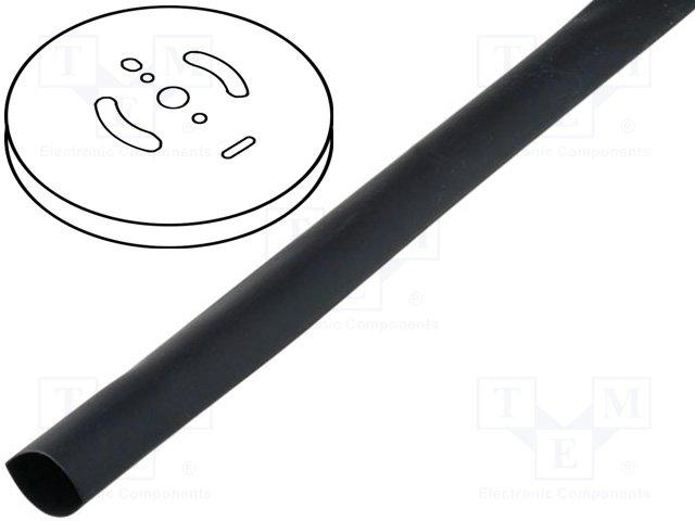 Tubo termoretrÃ¡ctil  1,6mm NEGRO (Bobina 150m)