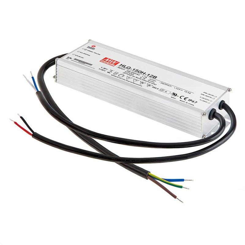 Fuente Alimentacion LEDs 12Vdc 150W 12,5A IP67 MW