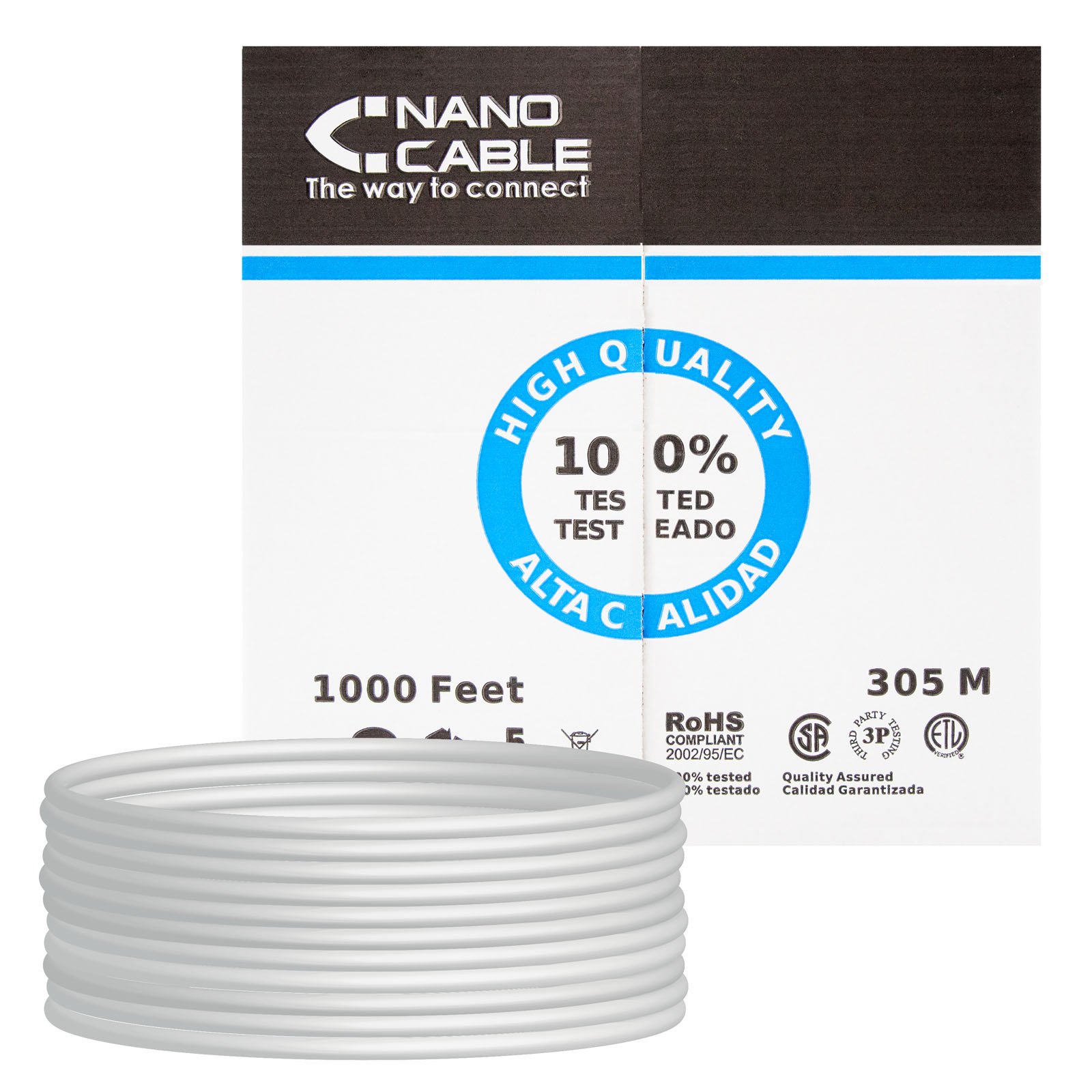 Cable FTP Cat5e Rigido CCA (305m) NANOCABLE
