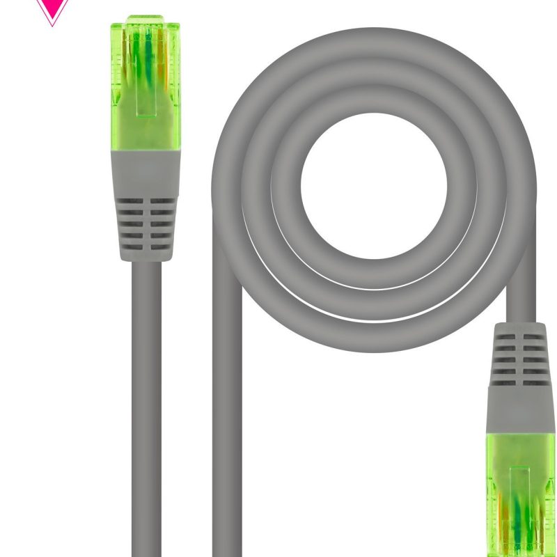 Latiguillo RJ45 Cat6 UTP AWG26 CCA 10m GRIS NANOCABLE