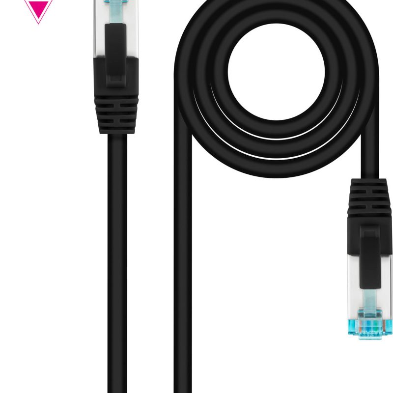 Latiguillo RJ45 Cat7 S/FTP CU LSZH 0,5m NEGRO NANOCABLE