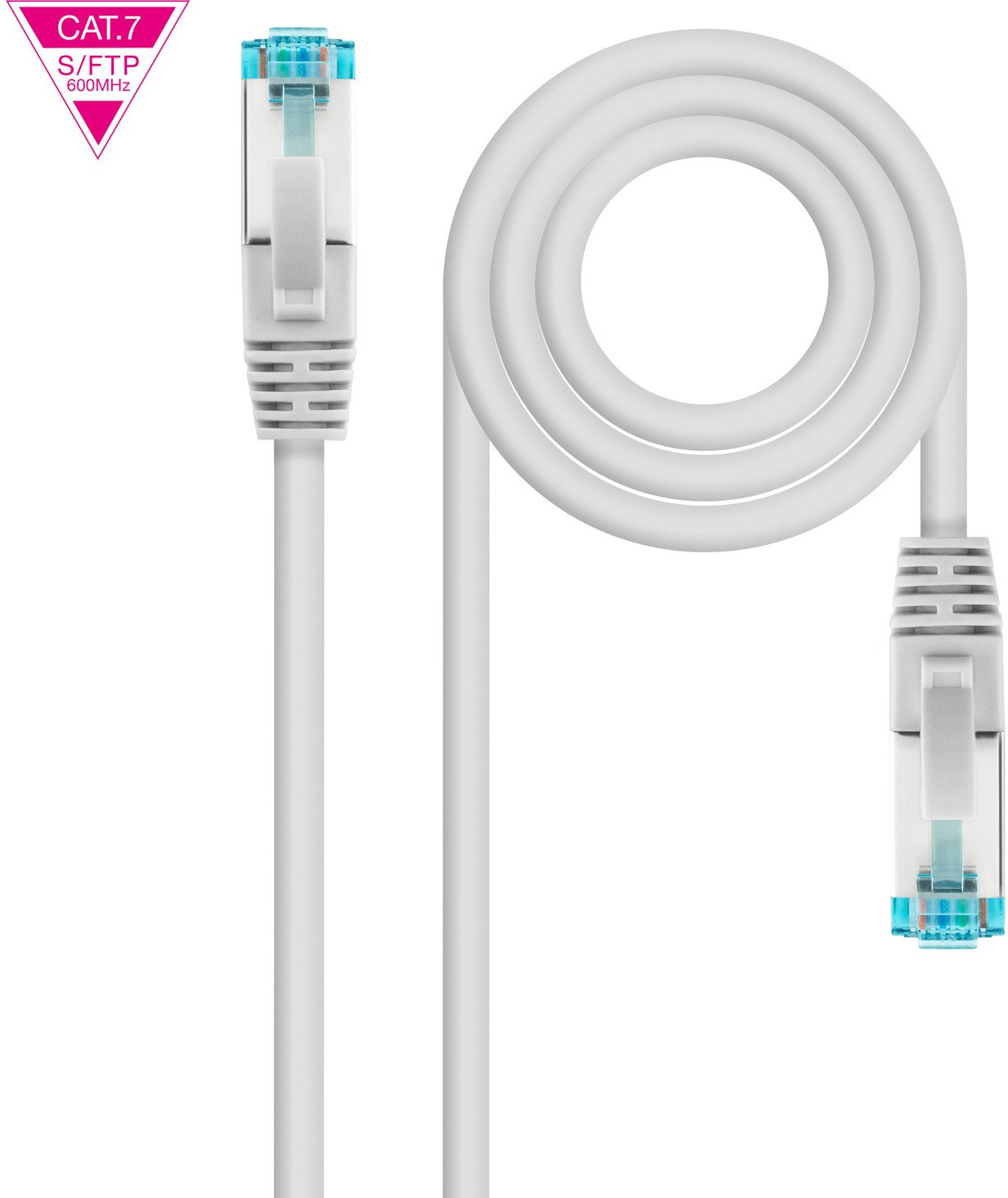 Latiguillo RJ45 Cat7 S/FTP CU LSZH 5m GRIS NANOCABLE