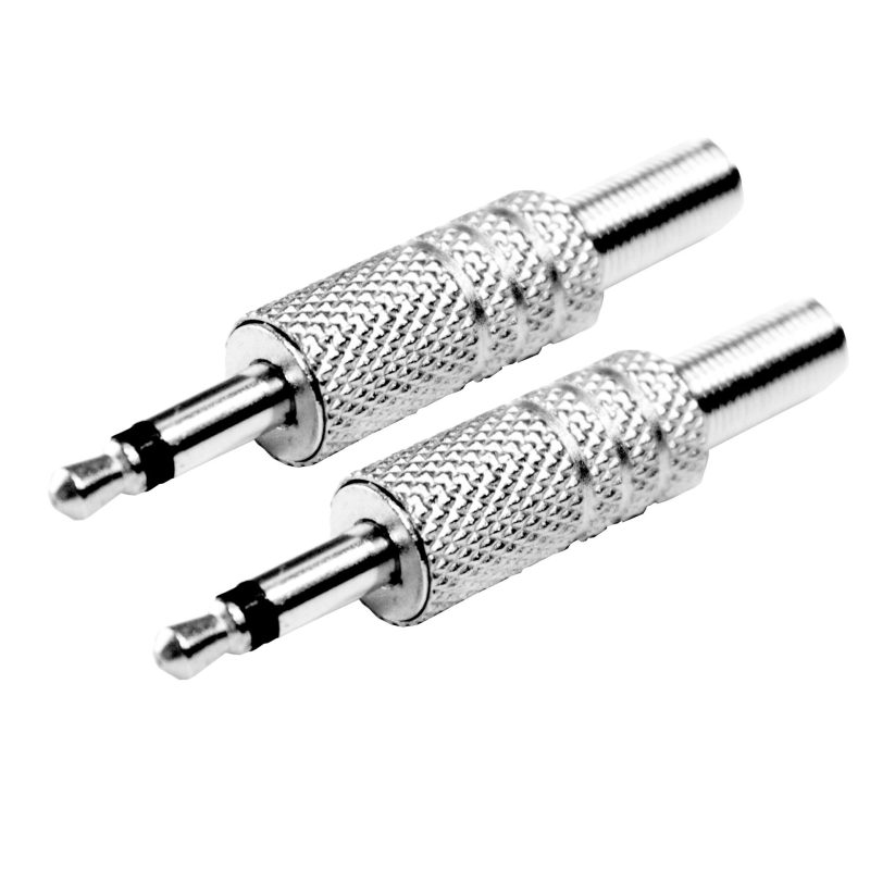 Conector JACK 3,5mm Macho Mono Metalico Niquelado