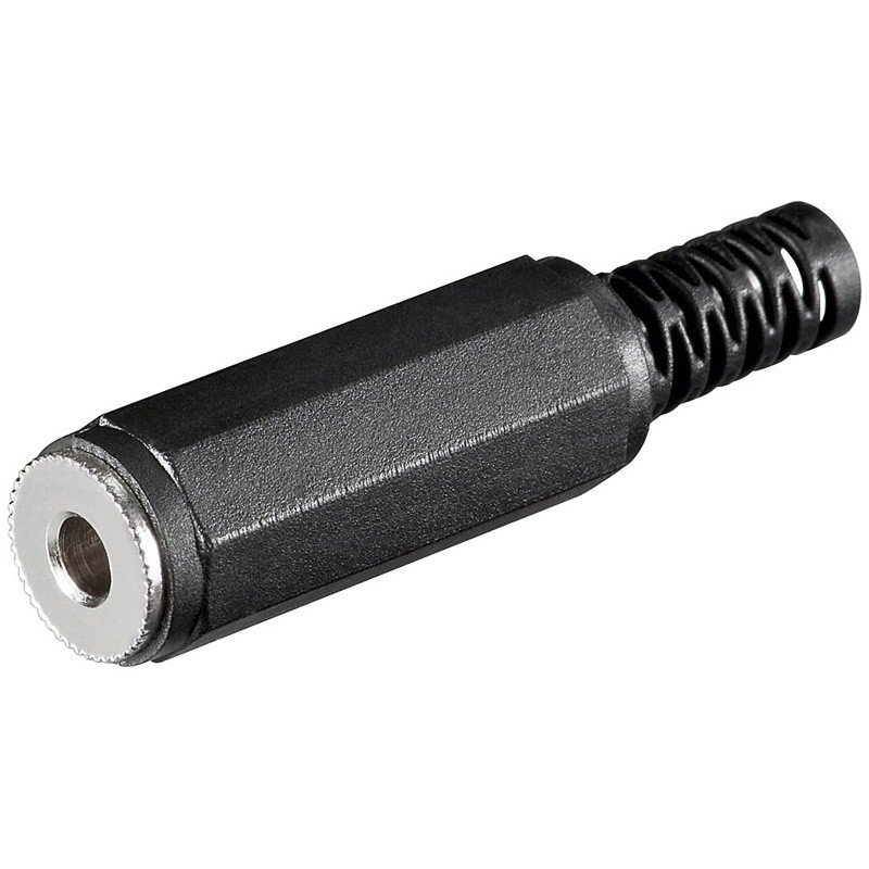 Conector JACK 3,5mm Hembra Stereo Aereo Plastico