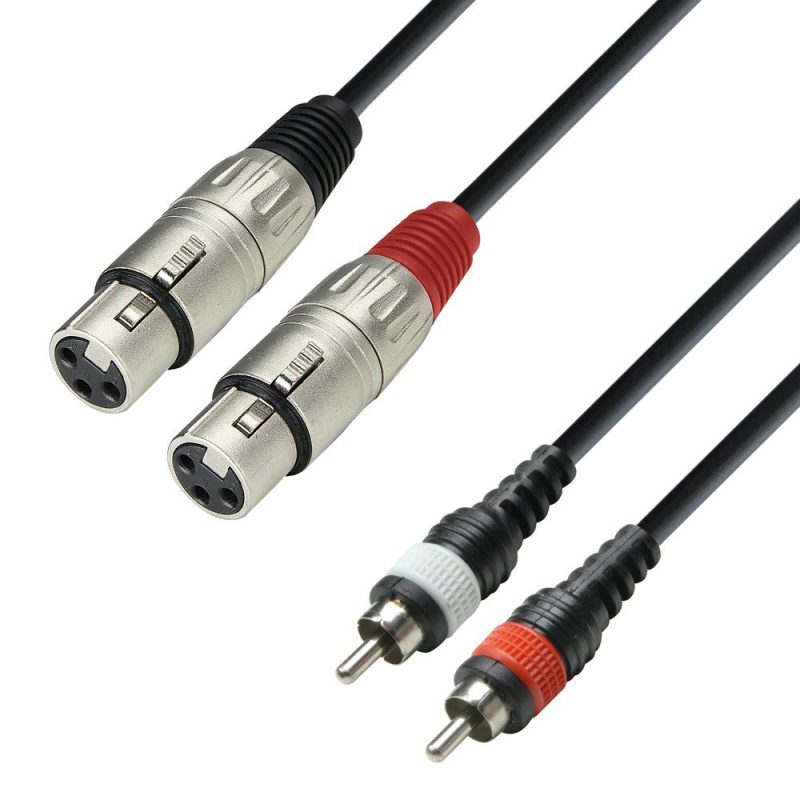 Cable 2xRCA a 2xXLR hembra 6m ADAM K3