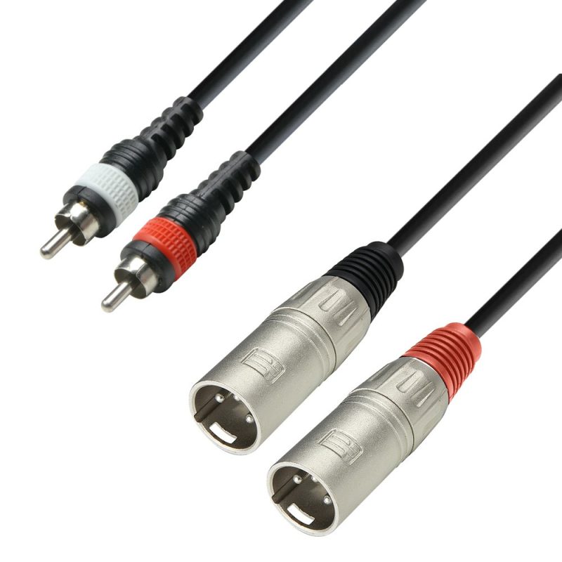 Cable 2xRCA a 2xXLR macho 3m ADAM K3