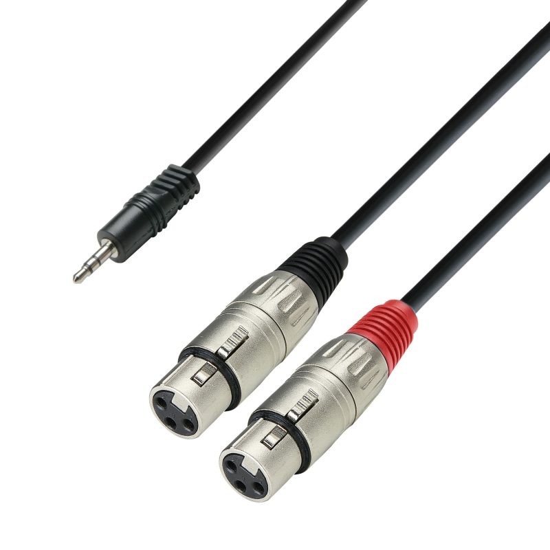 Cable JACK 3,5 ST a 2 XLR Hembra 3m ADAM STAR3