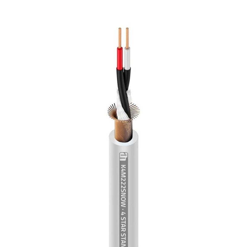 Cable Audio Microfono 2×0,22mm OFC BLANCO ADAM 4STAR (100m)