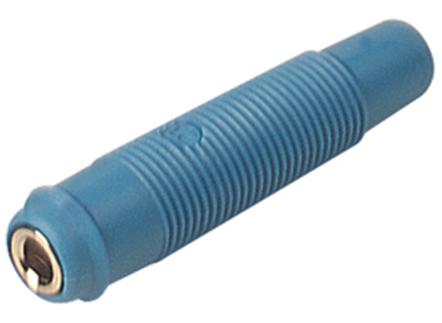 Banana Hembra Aerea 4mm 16A/60Vdc color AZUL