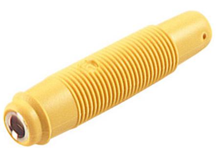 Banana Hembra Aerea 4mm 16A/60Vdc color AMARILLO