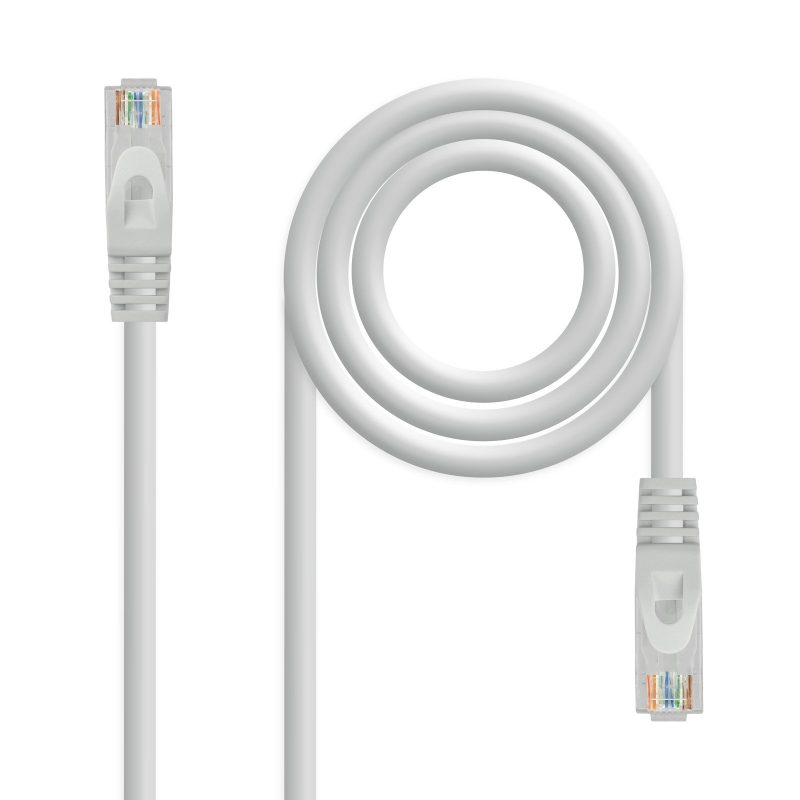 Latiguillo RJ45 Cat6a UTP CU LSZH 1m GRIS NANOCABLE