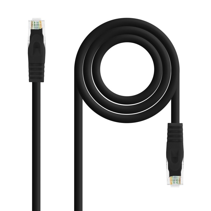 Latiguillo RJ45 Cat6a UTP CU LSZH 2m NEGRO NANOCABLE