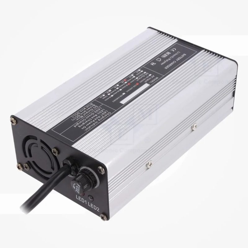 Cargador para baterÃ­as Li-FePO4 4A Ualim 230VAC Usal 25,6VDC