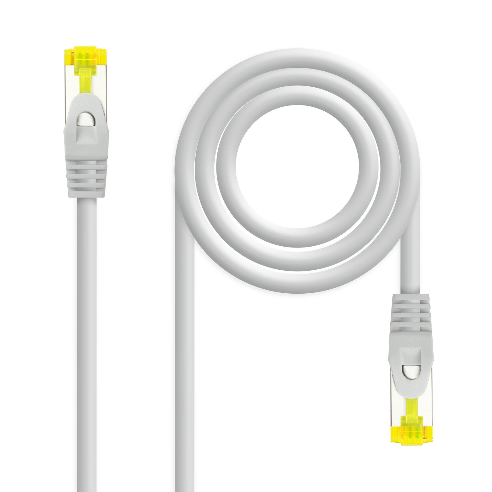 Latiguillo RJ45 Cat6a S/FTP CU LSZH 0,5m GRIS NANOCABLE