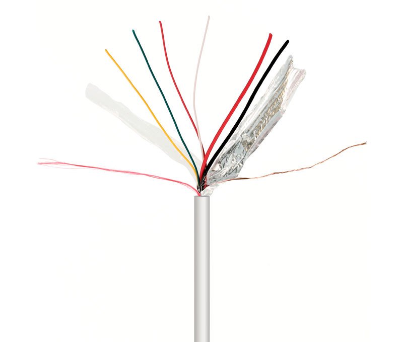 Manguera Apantallada 2×0,75+4×0,22mm BLANCO (100m)