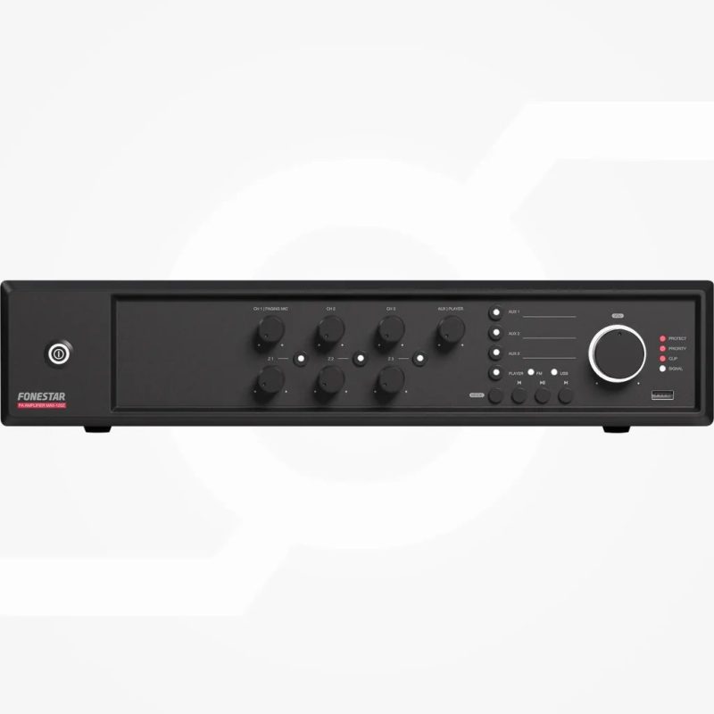 Amplificador PA 120Wrms 4Zonas USB/MP3/FM FONESTAR