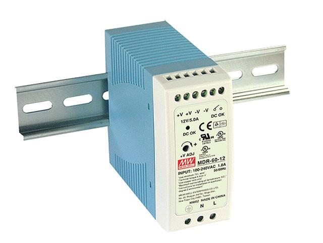 Fuente Alimentacion Carril DIN 12V/60W 5A MW