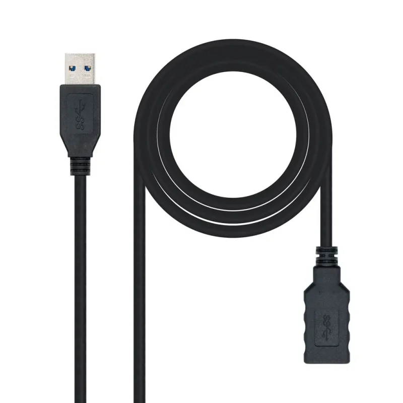 Cable Prolongador USB 3.0 NEGRO 1m NANOCABLE