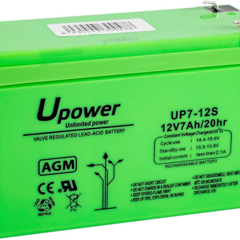 Bateria PLOMO 12V/7A AGM 151x65x93.5mm U-POWER