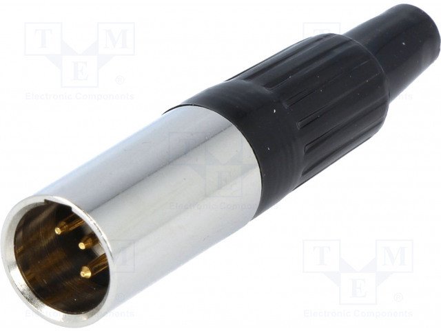 Conector MiniXLR Macho 4Pin aereo para soldar