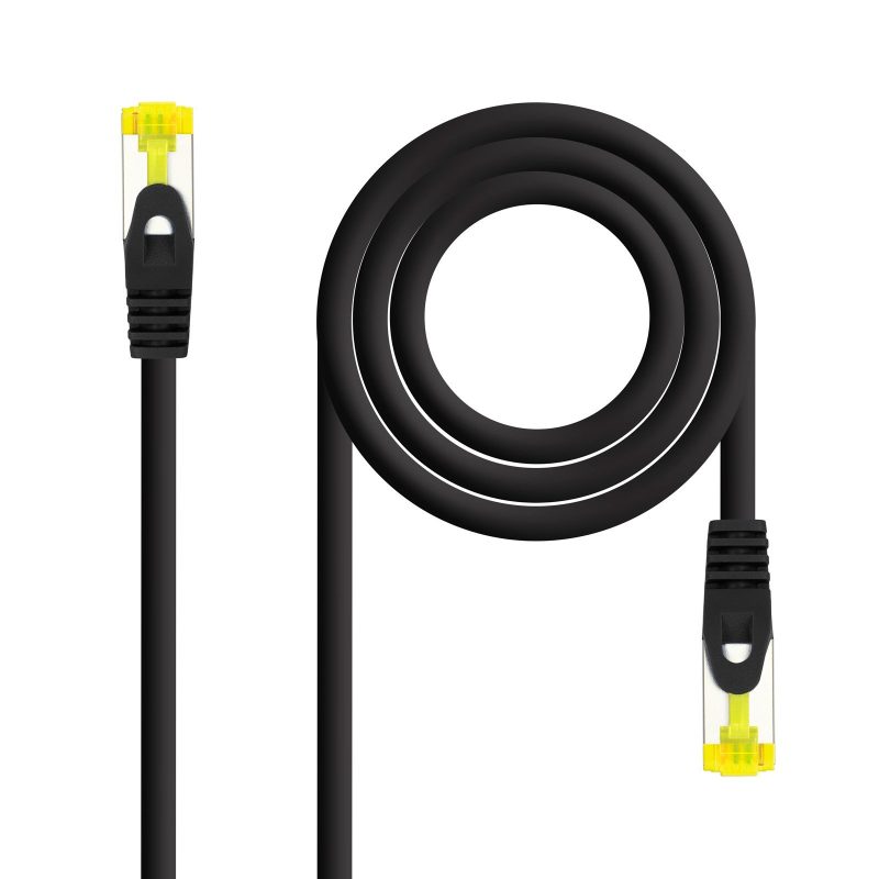 Latiguillo RJ45 Cat6a S/FTP CU LSZH 3m NEGRO NANOCABLE