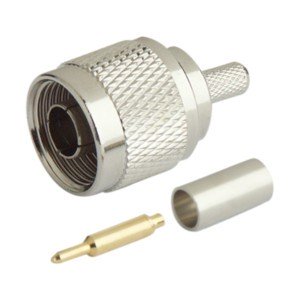 Conector N Macho para cable RG213 CRIMPAR